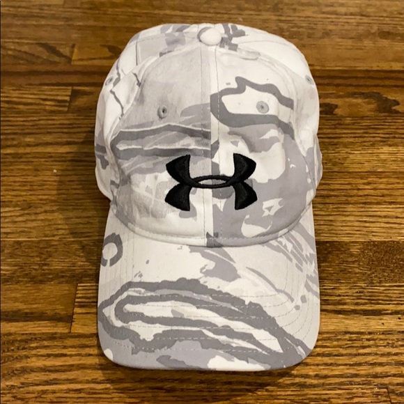 White Camo Under Armour Baseball Hat 